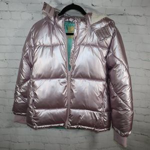 ThereAbouts Purple Puffer Coat Kids Size L Plus-NWOT